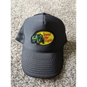Speed The Light Racing Hat Cap Mesh Trucker Snapback By Nissin Cap Black‎